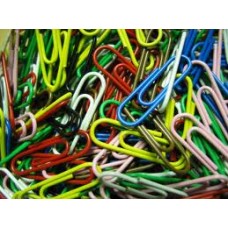 Paperclips, coloured, pkt/400