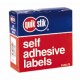 Label, adhesive, white, large,49mm x25mm pkt/325