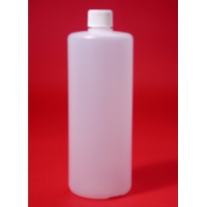 Bottle, plastic, 1 litre, plain HDPE
