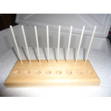 Test tube rack, wooden with pegs 12mm x 75mm