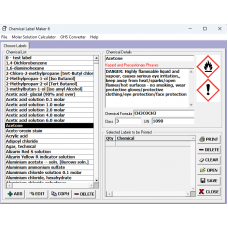 Chemical Label Maker Version 6 (GHS 7 Compatible) Windows 7-11